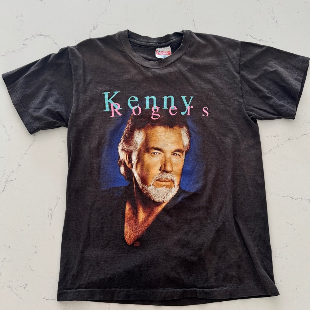 Vintage Kenny Rogers Concert Tee Country Music Tour, Single Stitched, Size M